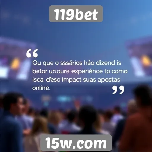 Feedback de usuários sobre a experiência no 119bet